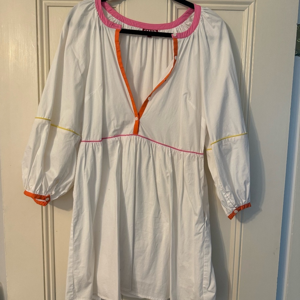 Staud Scoop Neck Mini Dress